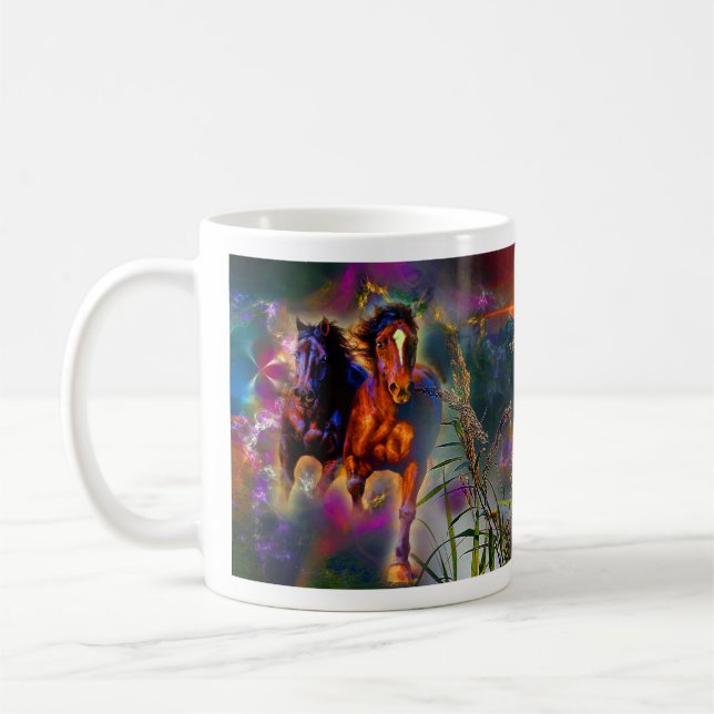 Pferdefantasy Kaffeetasse (Links)