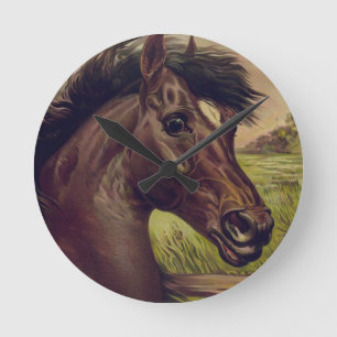 Pferdefarm Ranch Reitsport Western Pferdesport Hau Runde Wanduhr
