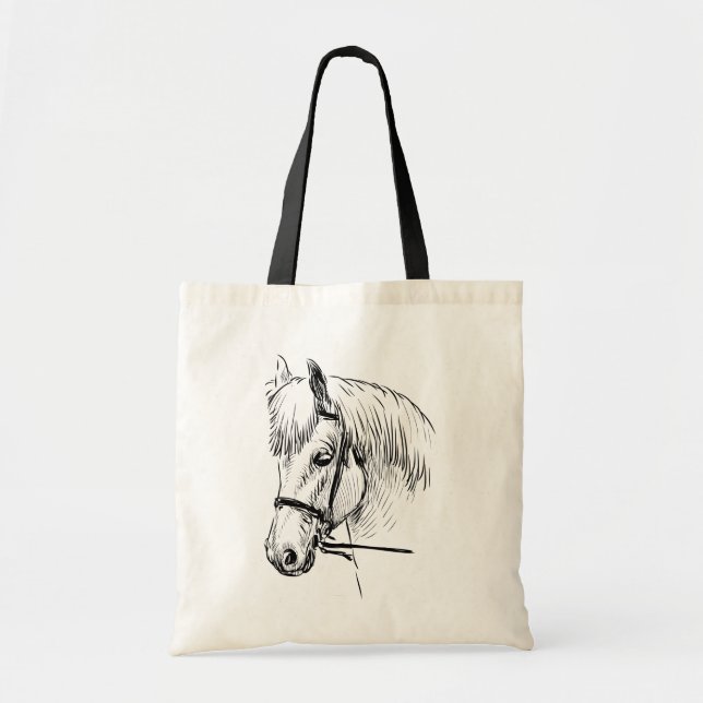 Pferdefleischbauernhof Rodeo Cowgirl Geschenk Tragetasche (Vorne)
