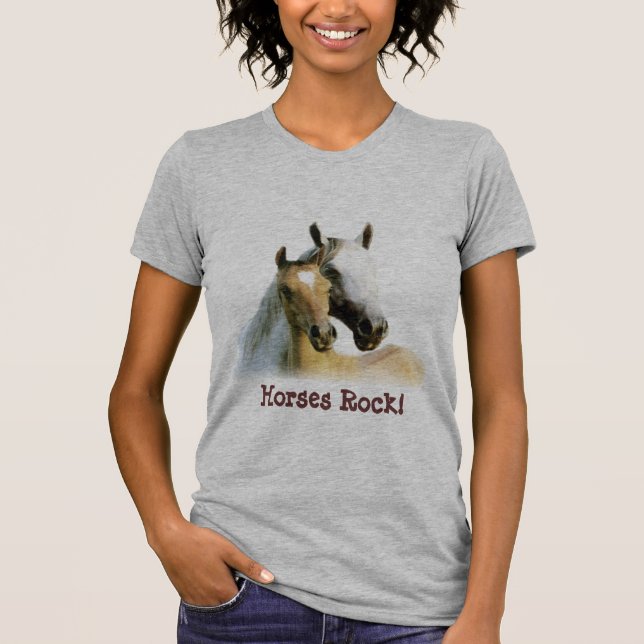Pferdefreund-Damen-T - Shirt (Vorderseite)