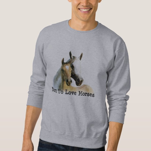 Pferdefreund-erwachsenes UnisexSweatshirt Sweatshirt (Vorderseite)