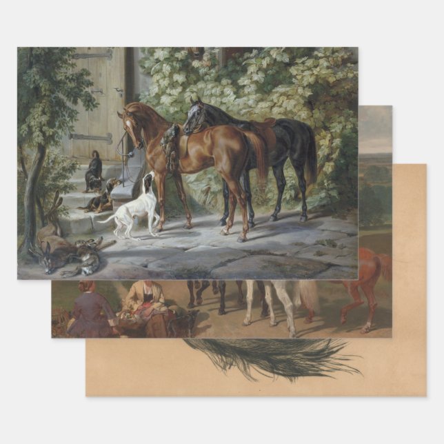 Pferdefreunde (Auswahl der Pferdearten) Geschenkpapier Set (Set)