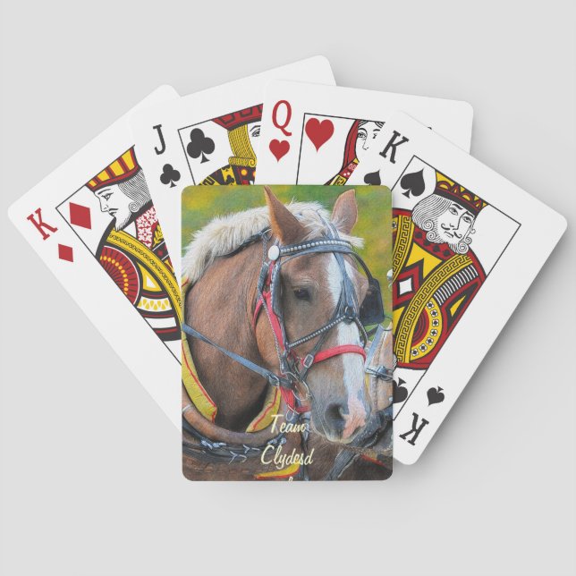 Pferdefreunde Pferdedesign Spielkarten (Rückseite)