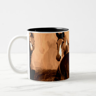 Pferdegeister Zweifarbige Tasse