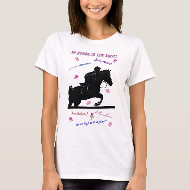 Pferdegekritzel T-Shirt (Vorderseite)