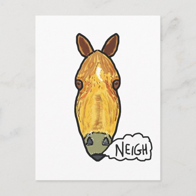 Pferdegesicht Neigh Postkarte (Vorderseite)