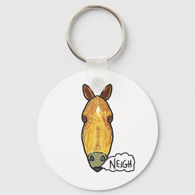 Pferdegesicht Neigh Schlüsselanhänger (Vorderseite)