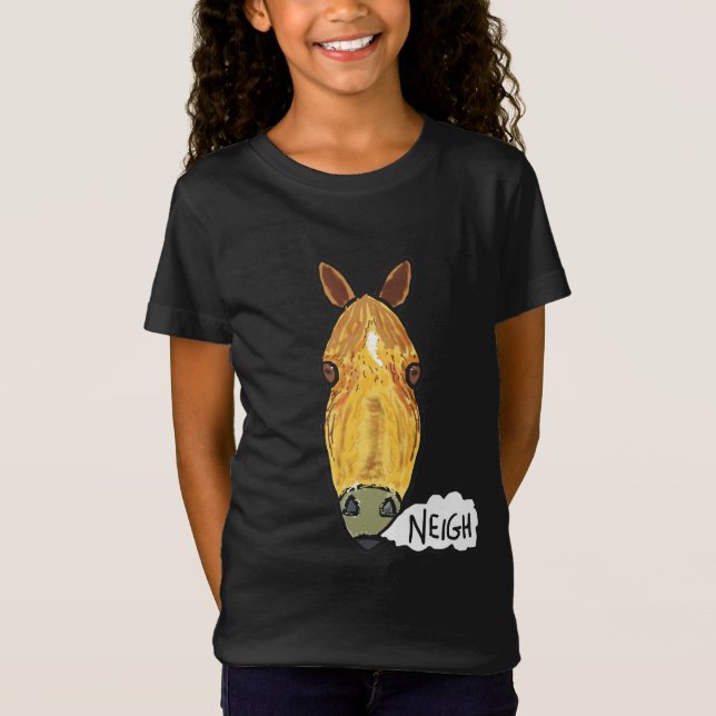 Pferdegesicht Neigh T-Shirt (Vorderseite)