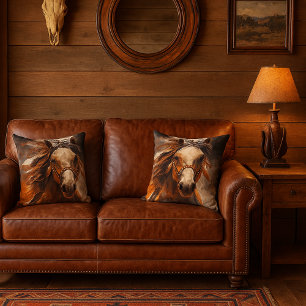 Pferdegezeichneter Mane Wild Spirit Dekokissen