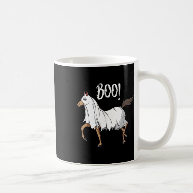 Pferdeghost Kostümspass Reitpferd Lover Hal Kaffeetasse (Rechts)
