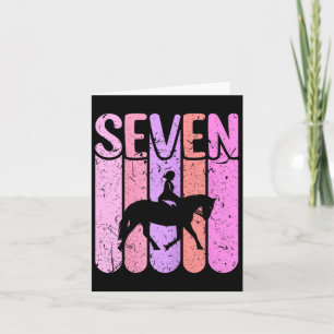 PferdeGirl 7. Geburtstag Reiten Karte