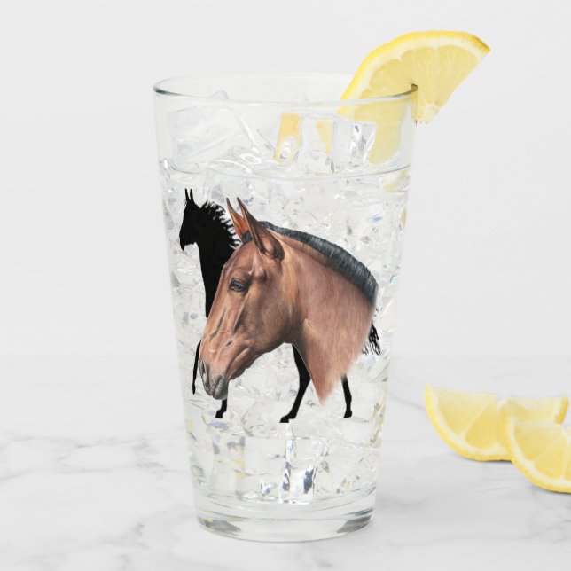 Pferdeglas-Schale Glas (Rückseite Ice)