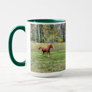 Pferdehahn-Foto auf einer BC Ranch Tasse