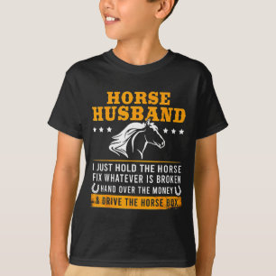 Pferdehalter fahren Pferdetransportbox Design T-Shirt