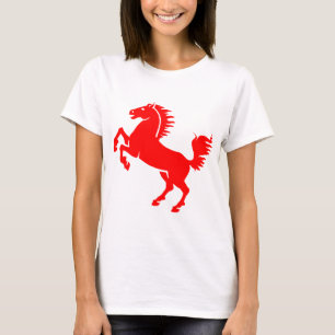 Pferdehengst Pferdemane Reittiere T-Shirt