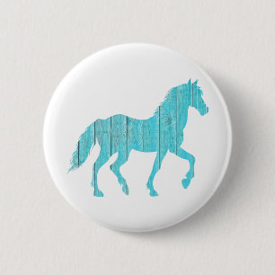Pferdehengst, Senf-Silhouette Button