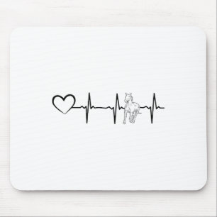Pferdeherzen Reitpferd Pferd Herzschlag Pferd Mousepad