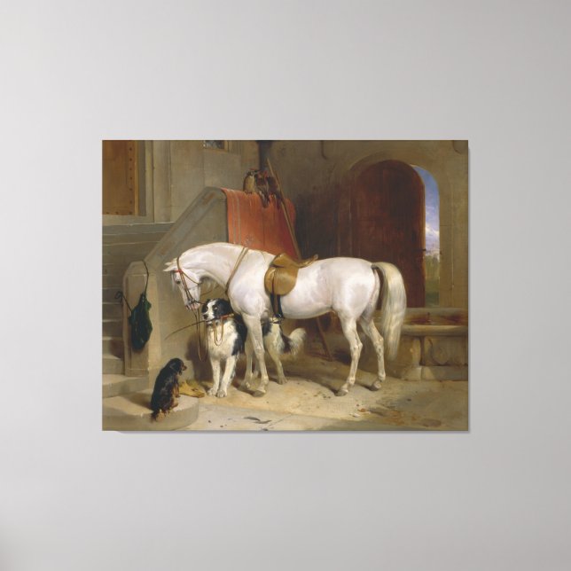 Pferdehunde Lieblinge Malerei Landseer Propert Leinwanddruck (Vorderseite)