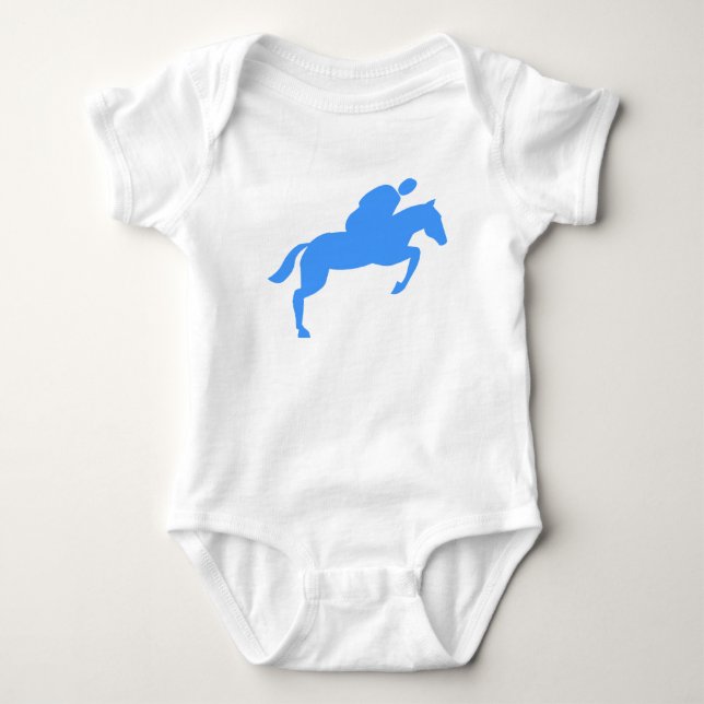 Pferdehüpfen - Baby Blue Baby Strampler (Vorderseite)