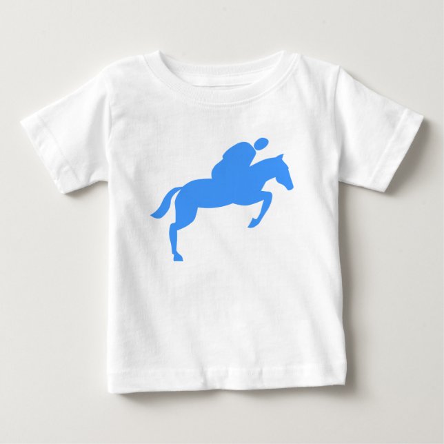 Pferdehüpfen - Baby Blue Baby T-shirt (Vorderseite)