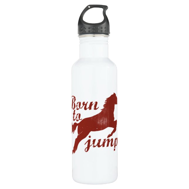 Pferdehüpfen Edelstahlflasche (Vorderseite)