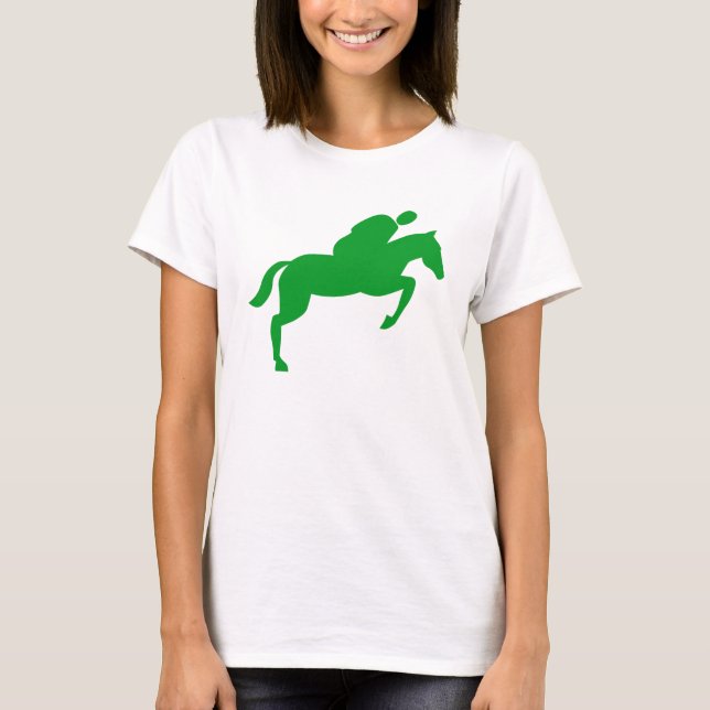 Pferdehüpfen - grün T-Shirt (Vorderseite)