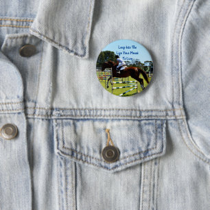 Pferdehüpfen mit einer "Leap Life Message", Button