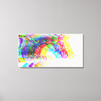 Pferdehüpfen Moderne farbenfrohe Canvas Print Leinwanddruck