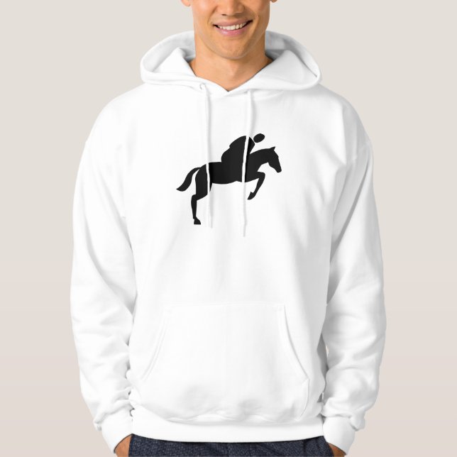 Pferdehüpfen - Schwarz Hoodie (Vorderseite)