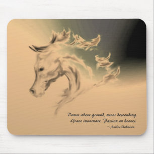 Pferdeillustration Mousepad - Tanz-Zitat