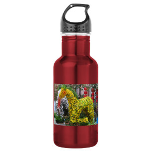Pferdejahr 春 節 馬 ... Thema chinesische Blume Edelstahlflasche
