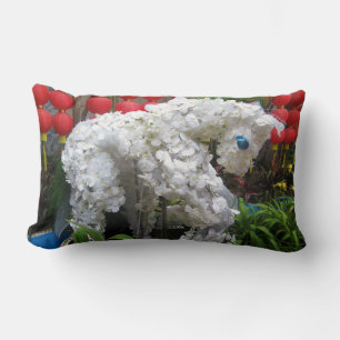Pferdejahr   春 節 馬 ... Thema chinesische Blume Lendenkissen