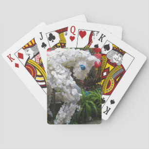 Pferdejahr 春 節 馬 ... Thema chinesische Blume Spielkarten