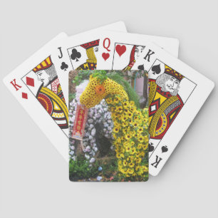 Pferdejahr 春 節 馬 ... Thema chinesische Blume Spielkarten