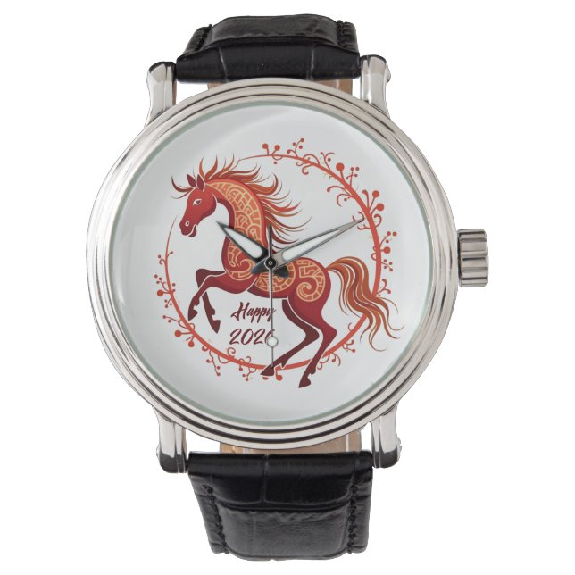 Pferdejahr 2026 armbanduhr (Vorderseite)