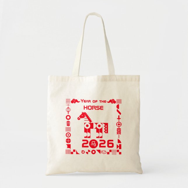 Pferdejahr 2026 tragetasche (Vorne)