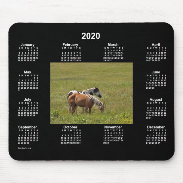 Pferdekalender 2020 von Janz Mouse Pad Mousepad (Vorne)
