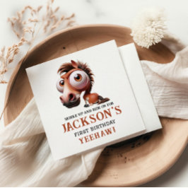 Pferdekarikaturen 1. Geburtstag Party Serviette