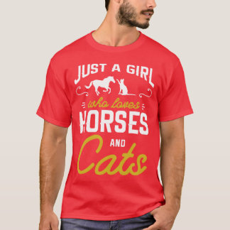 Pferdekatzen-Design für Freunde von Rider und Katz T-Shirt