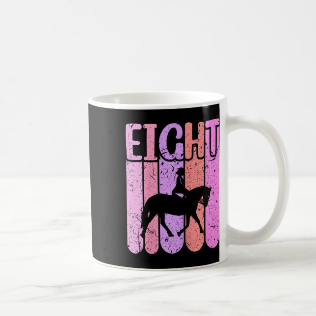 Pferdekinder 8. Geburtstag Reiten Kaffeetasse (Rechts)