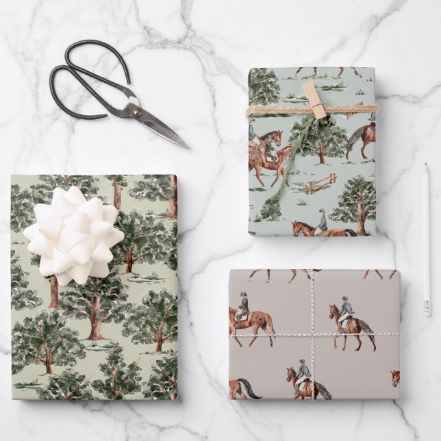 Pferdeklassiker Geschenkpapier Set (Vorderseite)