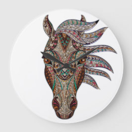 Pferdeklemme Große Wanduhr