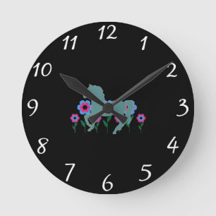 Pferdeklemme Runde Wanduhr