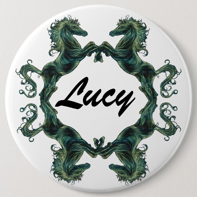 Pferdeknopf-Abzeichen Button (Vorderseite)