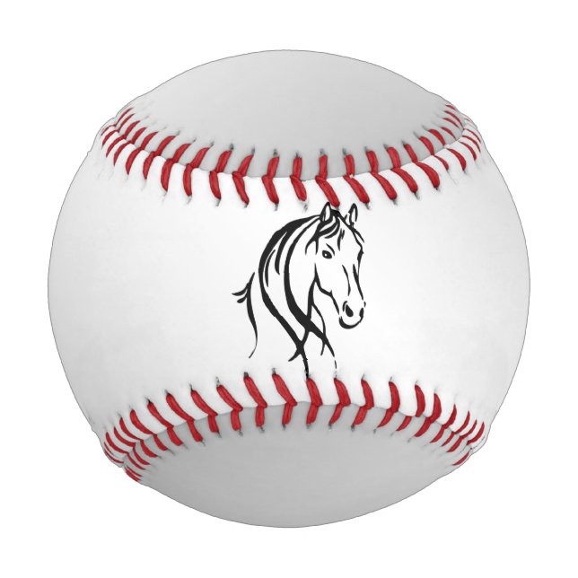 Pferdekopf auf Silber Baseball (Vorderseite)