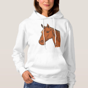 Pferdekopf Brown Farm Animal Hoodie