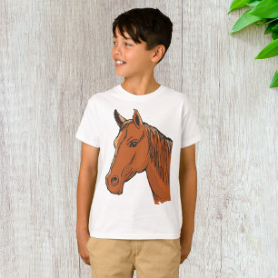 Pferdekopf Brown Farm Animal T-Shirt