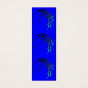 Pferdekopf-Logo in den Schatten des blauen