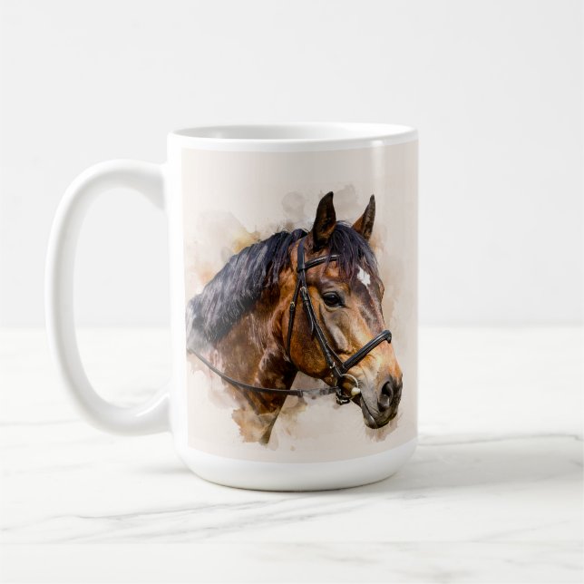 Pferdekopf-Tasse Kaffeetasse (Links)