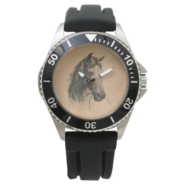 Pferdekopf (von Heywood Hardy) Armbanduhr (Vorderseite)